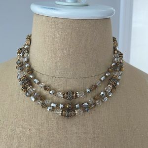 Ladybeads Crystal 3-strand choker necklace